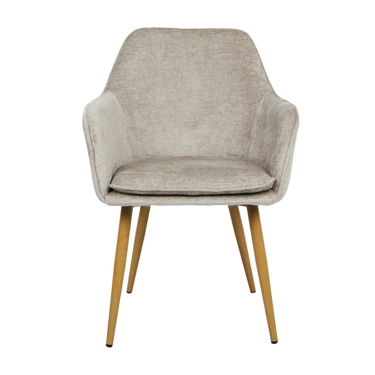 Muse - Pair of Chairs in Woven Yarn Fabric - Set of 2 Dining Chairs