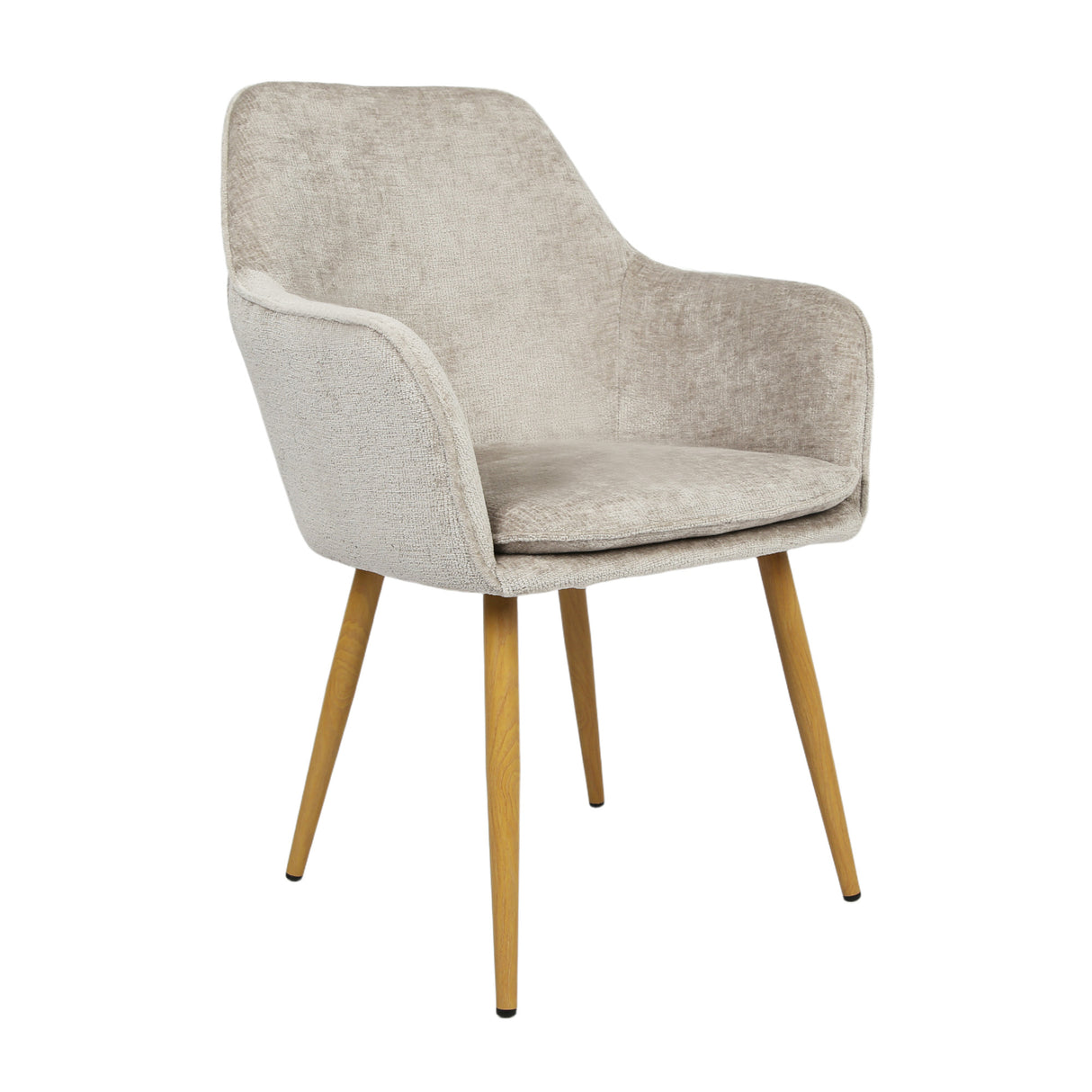 Muse - Pair of Chairs in Woven Yarn Fabric - Set of 2 Dining Chairs