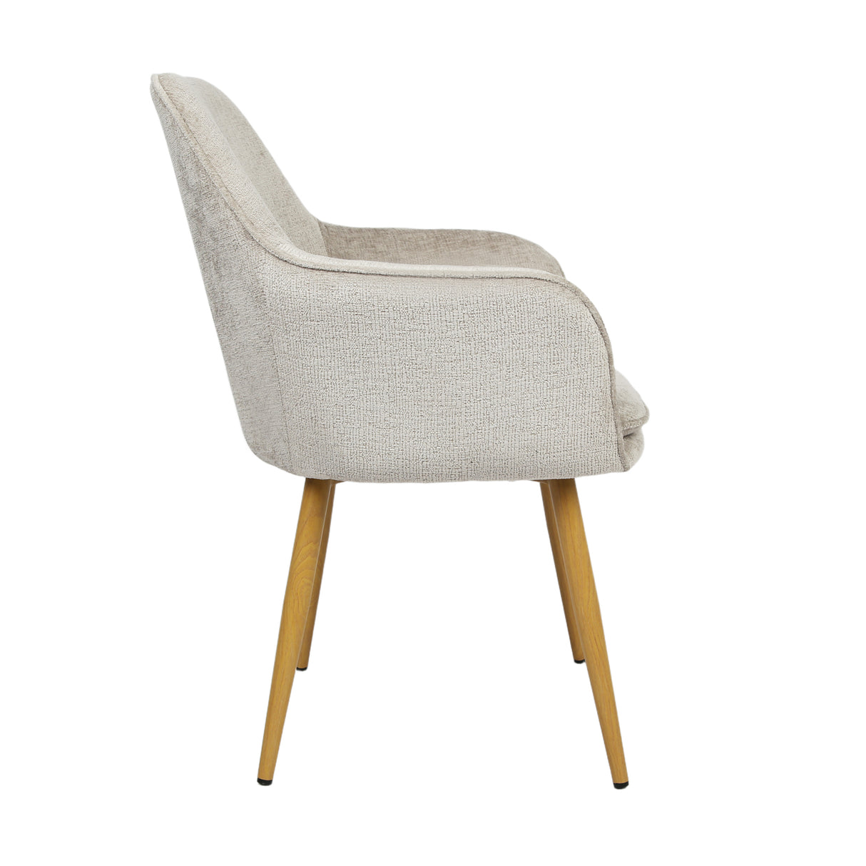 Muse - Pair of Chairs in Woven Yarn Fabric - Set of 2 Dining Chairs