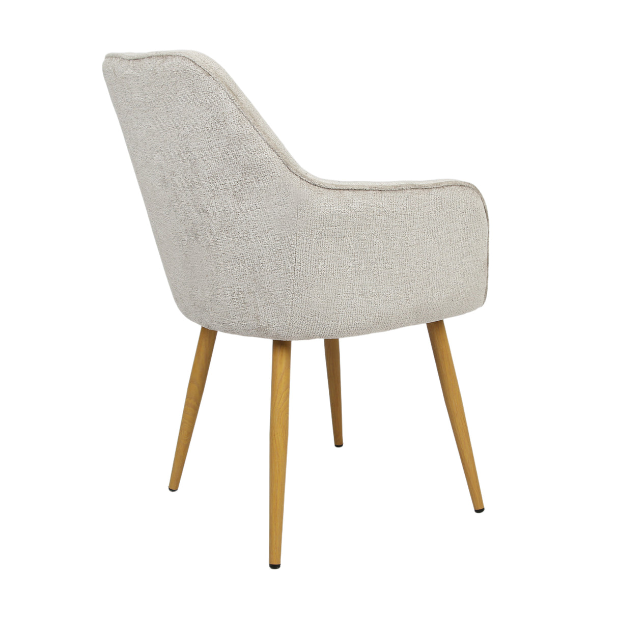 Muse - Pair of Chairs in Woven Yarn Fabric - Set of 2 Dining Chairs