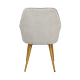 Muse - Pair of Chairs in Woven Yarn Fabric - Set of 2 Dining Chairs