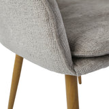Muse - Pair of Chairs in Woven Yarn Fabric - Set of 2 Dining Chairs