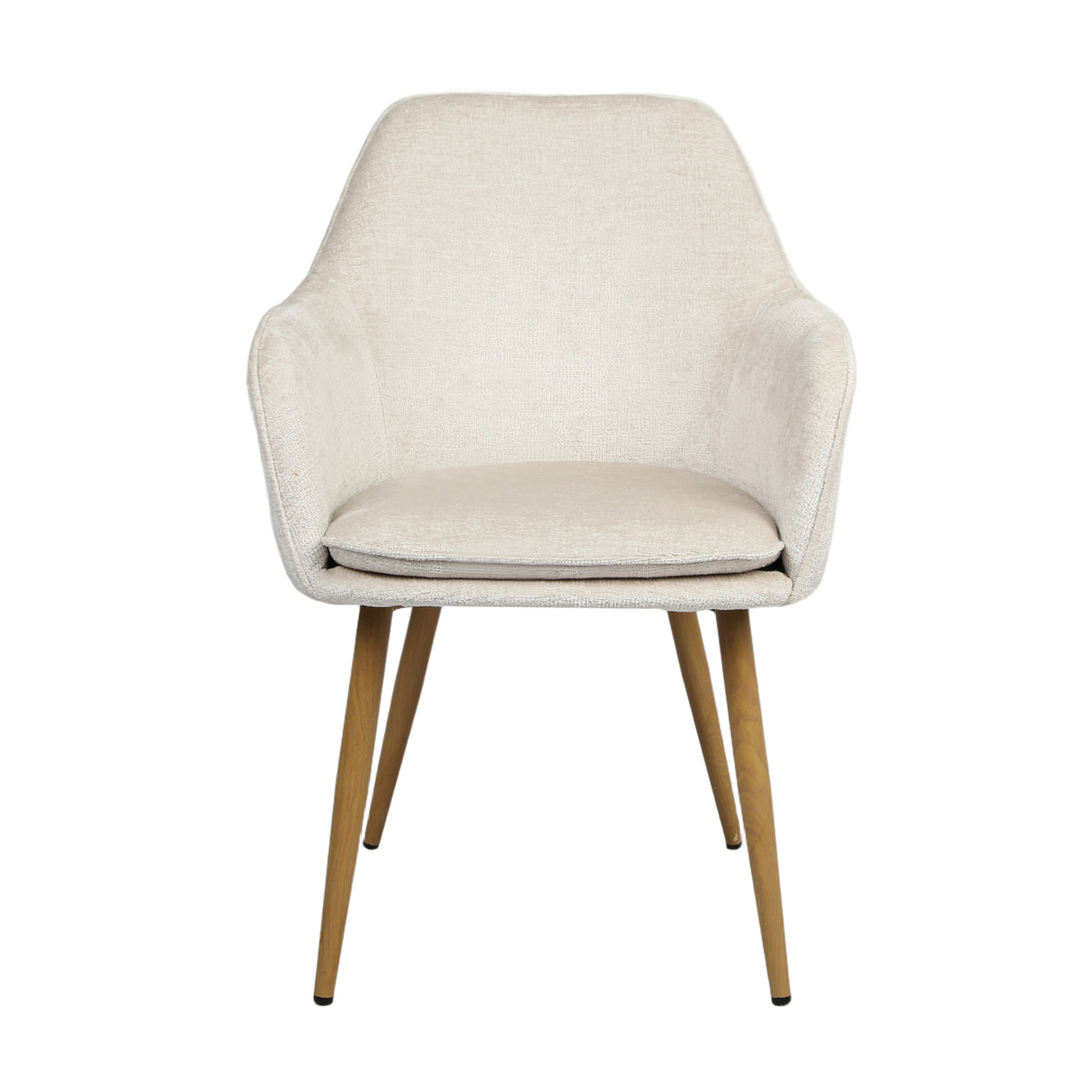 Muse - Pair of Chairs in Woven Yarn Fabric - Set of 2 Dining Chairs
