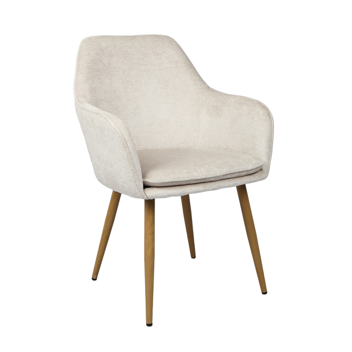 Muse - Pair of Chairs in Woven Yarn Fabric - Set of 2 Dining Chairs