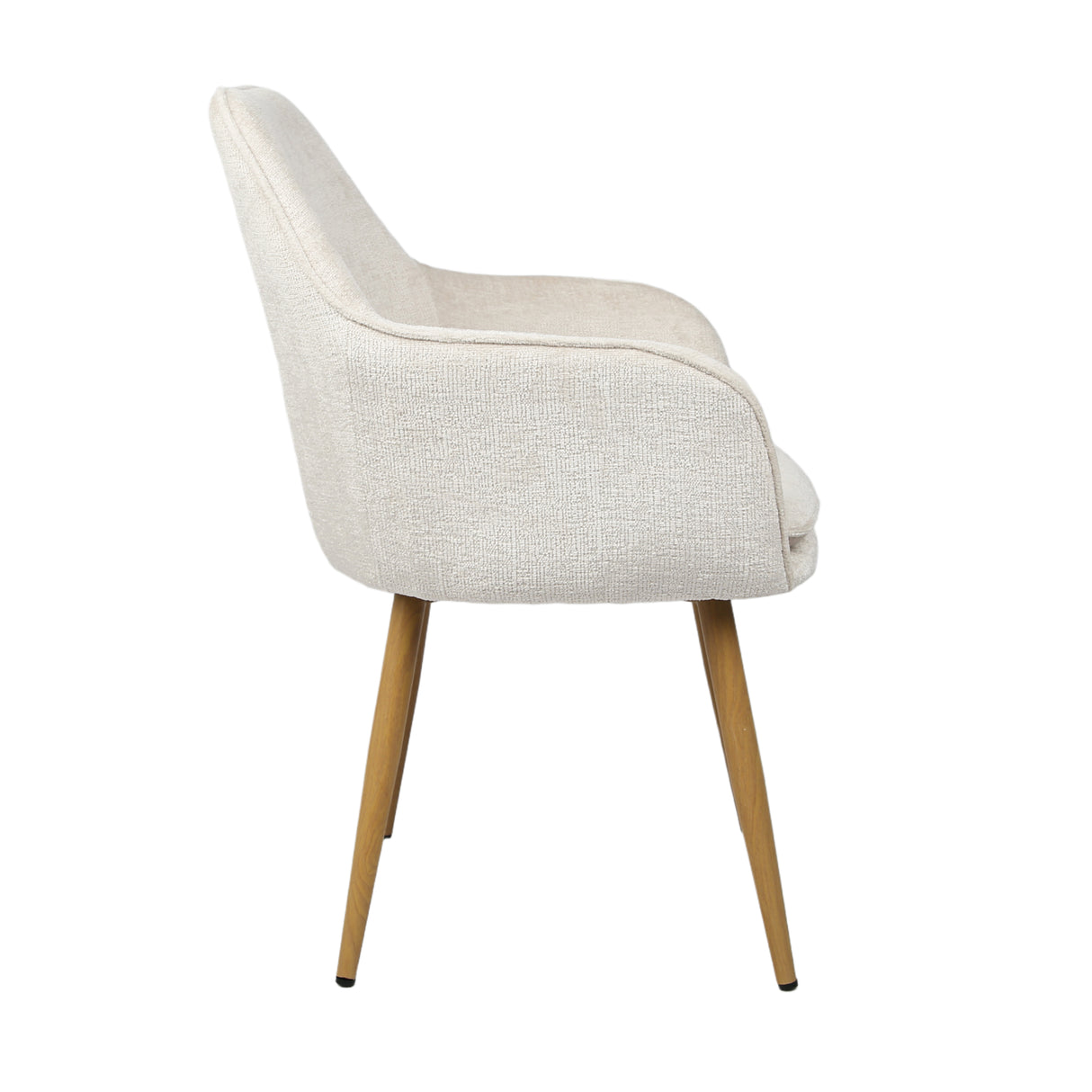 Muse - Pair of Chairs in Woven Yarn Fabric - Set of 2 Dining Chairs