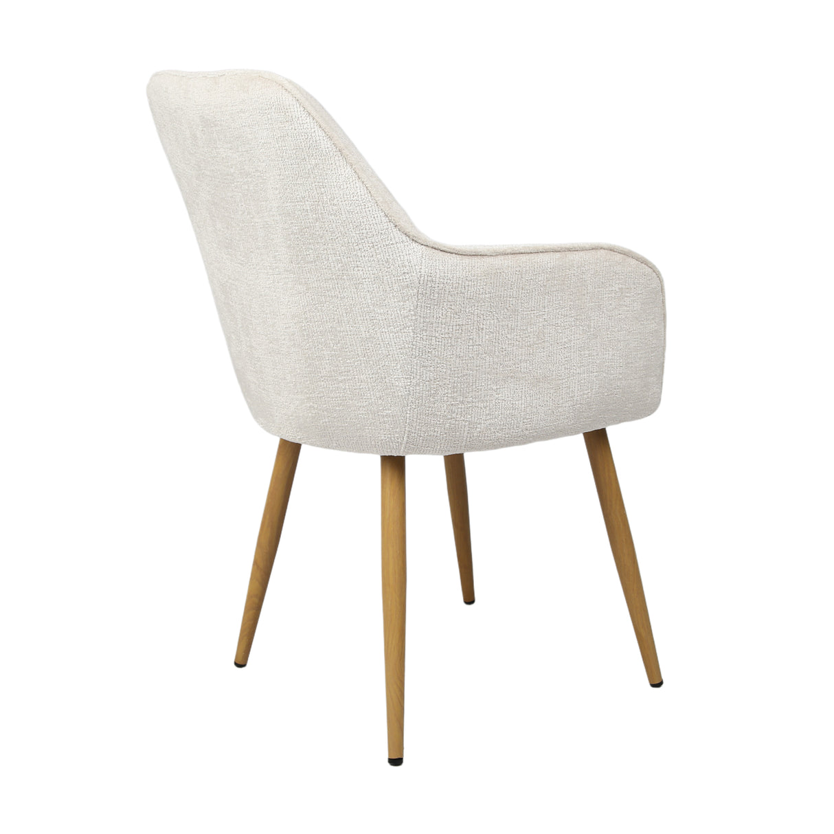 Muse - Pair of Chairs in Woven Yarn Fabric - Set of 2 Dining Chairs