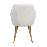 Muse - Pair of Chairs in Woven Yarn Fabric - Set of 2 Dining Chairs