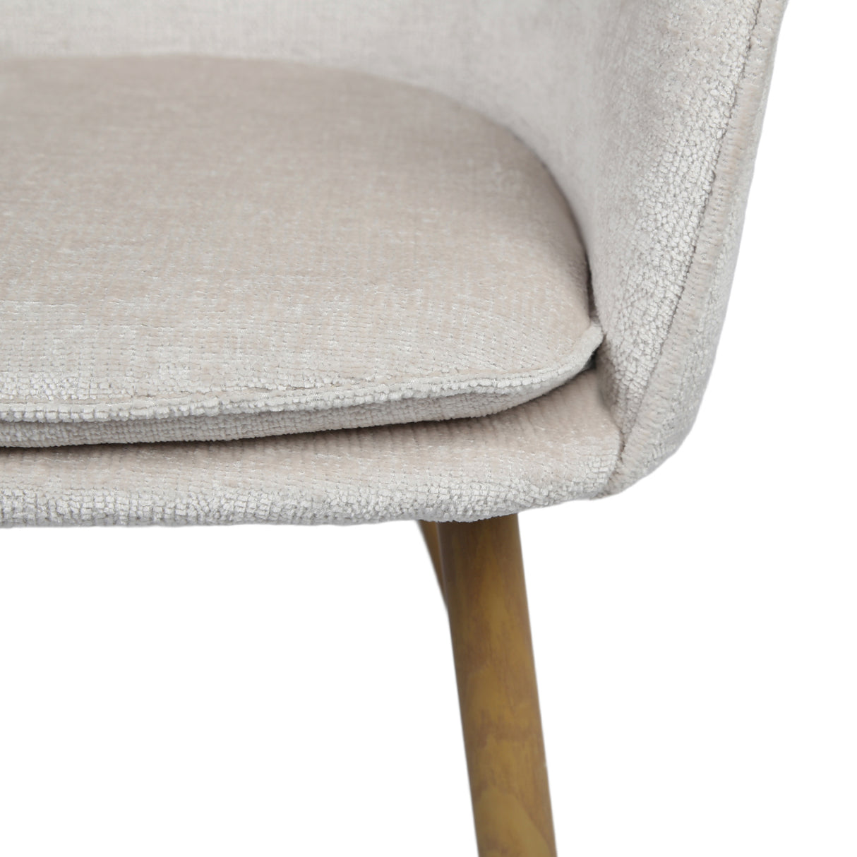 Muse - Pair of Chairs in Woven Yarn Fabric - Set of 2 Dining Chairs