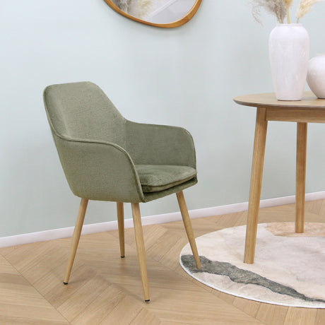 Muse - Accent Chair in Woven Yarn Fabric Upholstery