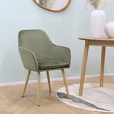 Muse - Pair of Chairs in Woven Yarn Fabric - Set of 2 Dining Chairs