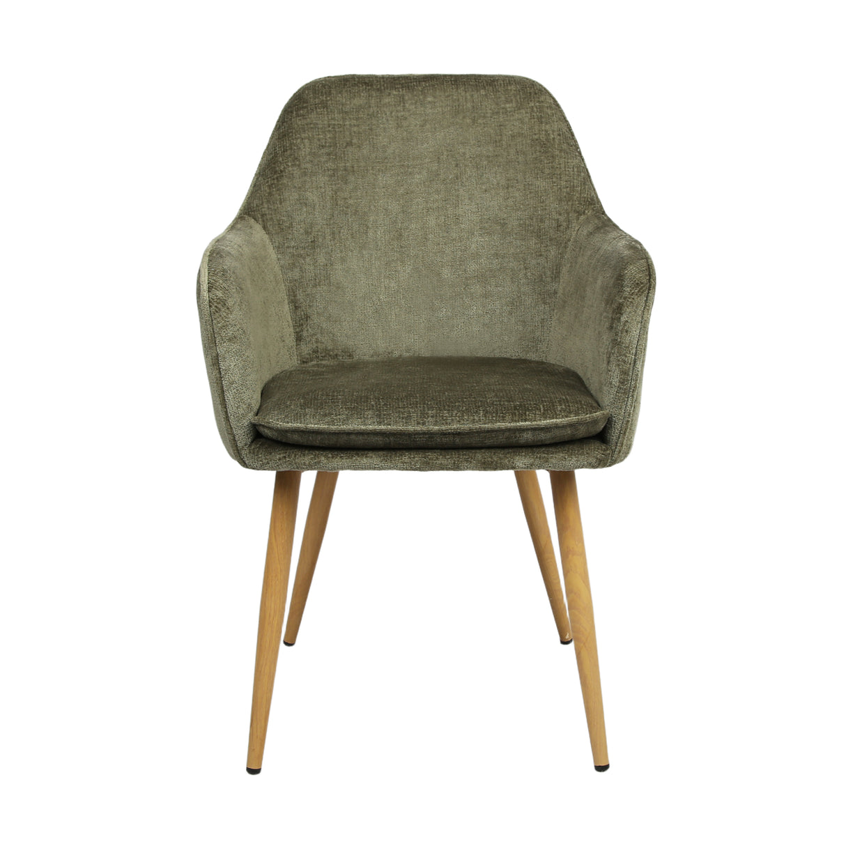 Muse - Pair of Chairs in Woven Yarn Fabric - Set of 2 Dining Chairs