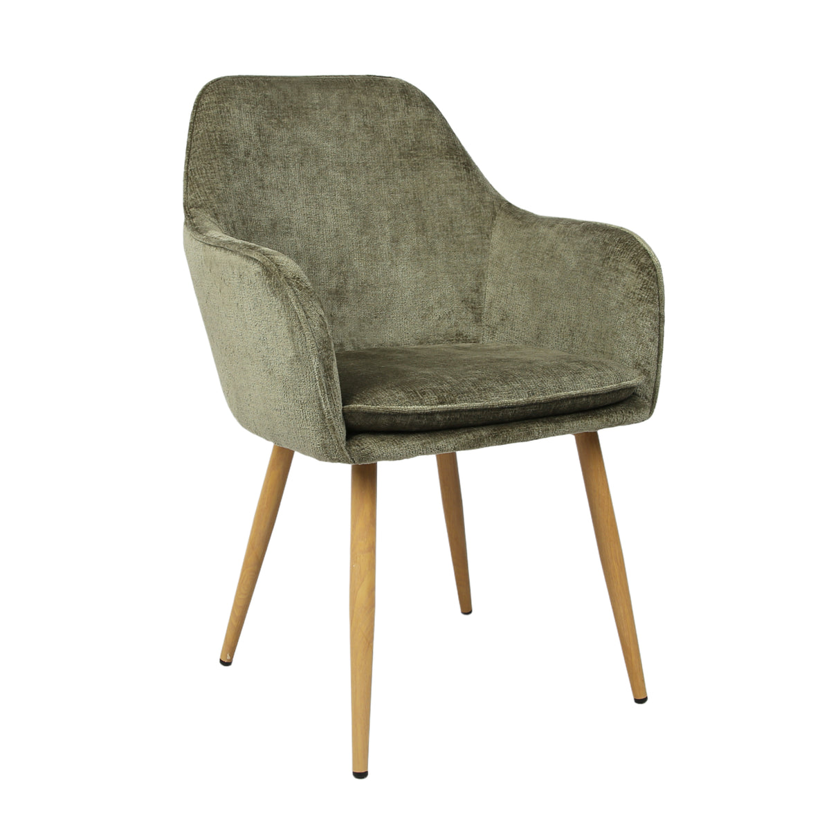 Muse - Pair of Chairs in Woven Yarn Fabric - Set of 2 Dining Chairs