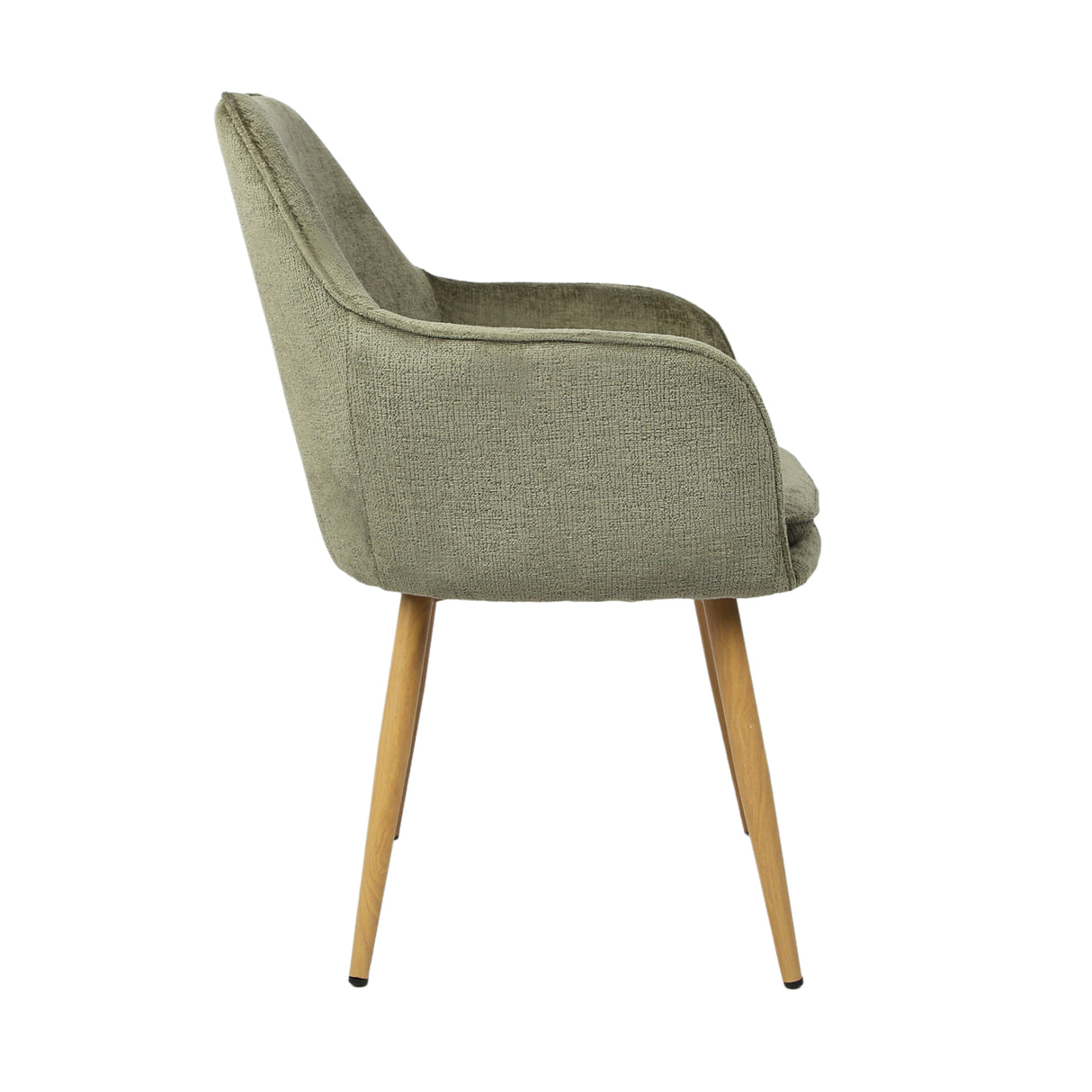 Muse - Pair of Chairs in Woven Yarn Fabric - Set of 2 Dining Chairs