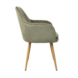 Muse - Pair of Chairs in Woven Yarn Fabric - Set of 2 Dining Chairs