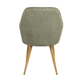 Muse - Pair of Chairs in Woven Yarn Fabric - Set of 2 Dining Chairs