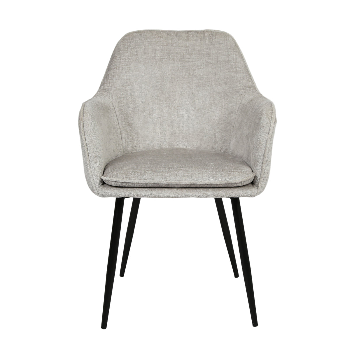 Muse - Pair of Chairs in Woven Yarn Fabric - Set of 2 Dining Chairs