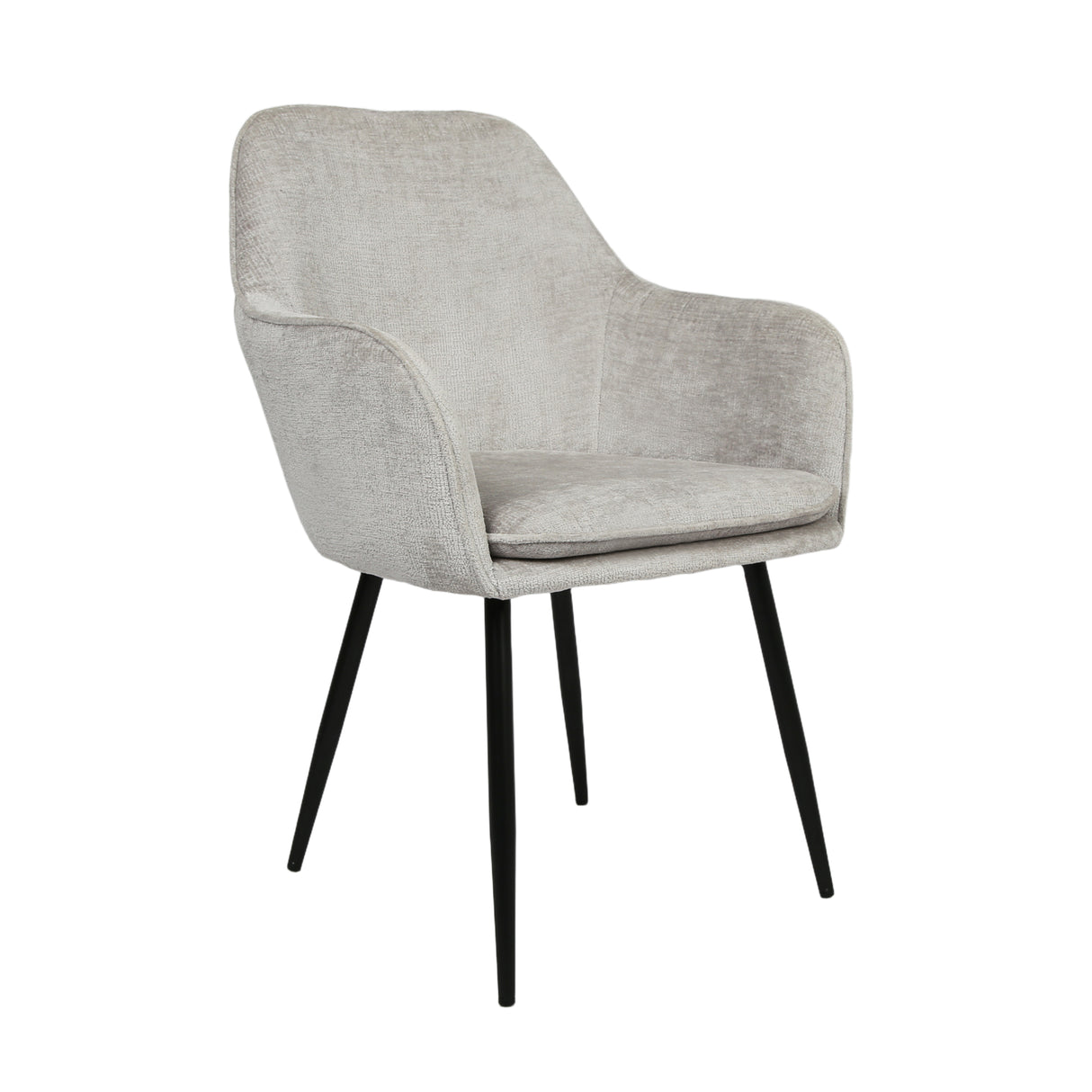 Muse - Pair of Chairs in Woven Yarn Fabric - Set of 2 Dining Chairs