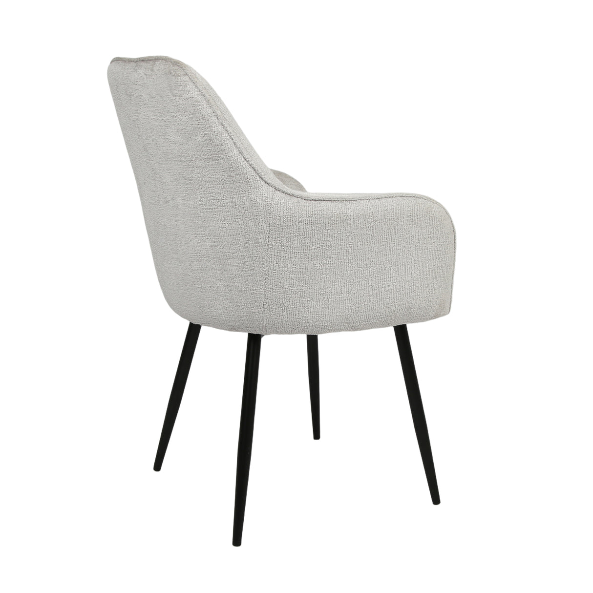 Muse - Pair of Chairs in Woven Yarn Fabric - Set of 2 Dining Chairs