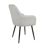 Muse - Pair of Chairs in Woven Yarn Fabric - Set of 2 Dining Chairs