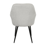 Muse - Pair of Chairs in Woven Yarn Fabric - Set of 2 Dining Chairs