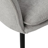 Muse - Pair of Chairs in Woven Yarn Fabric - Set of 2 Dining Chairs
