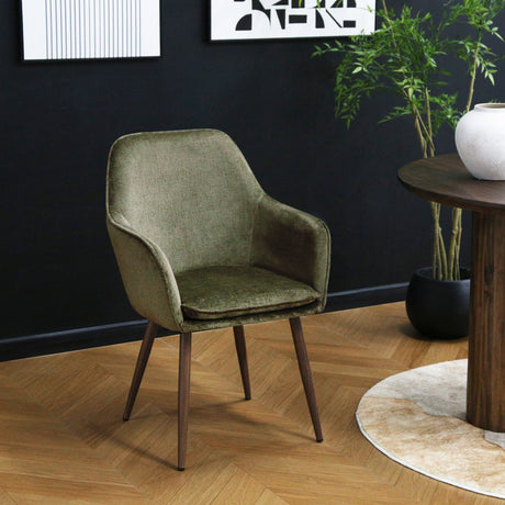 Muse - Accent Chair in Woven Yarn Fabric Upholstery