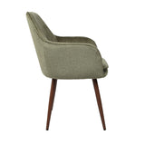 Muse - Pair of Chairs in Woven Yarn Fabric - Set of 2 Dining Chairs
