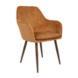 Muse - Pair of Chairs in Woven Yarn Fabric - Set of 2 Dining Chairs