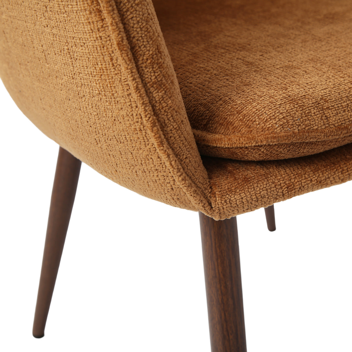 Muse - Pair of Chairs in Woven Yarn Fabric - Set of 2 Dining Chairs