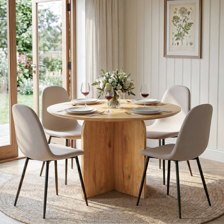 Asteria – 2-Piece Linen Dining Chairs – Modern Kitchen & Dining Seating