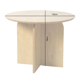 NYX – Modern Round Dining Table – 100cm – Wood or Stone Effect