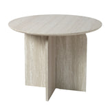 NYX – Modern Round Dining Table – 100cm – Wood or Stone Effect