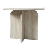 NYX – Modern Round Dining Table – 100cm – Wood or Stone Effect
