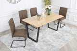 Nestor Dining Set – Oak Table with 4 Industrial-Style Chairs