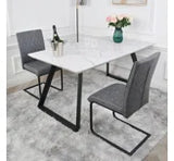 Nestor - Pair of Industrial Dining Chairs - Brown