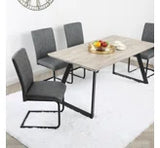Nestor - Pair of Industrial Dining Chairs - Brown