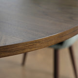 Paris - Walnut Round Dining Table – 4 Seater (100 × 100 cm)