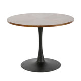 Paris - Walnut Round Dining Table – 4 Seater (100 × 100 cm)