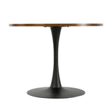 Paris - Walnut Round Dining Table – 4 Seater (100 × 100 cm)