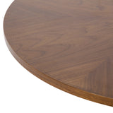 Paris - Walnut Round Dining Table – 4 Seater (100 × 100 cm)
