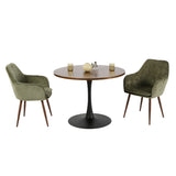 Paris - Walnut Round Dining Table – 4 Seater (100 × 100 cm)