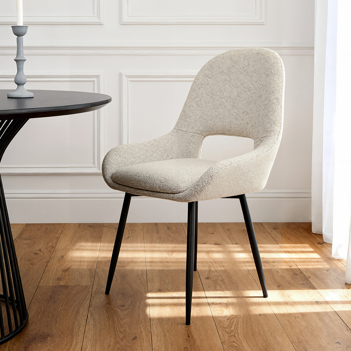 Pebble – Upholstered Dining Chairs in Premium Textured Linen (Set of 2)