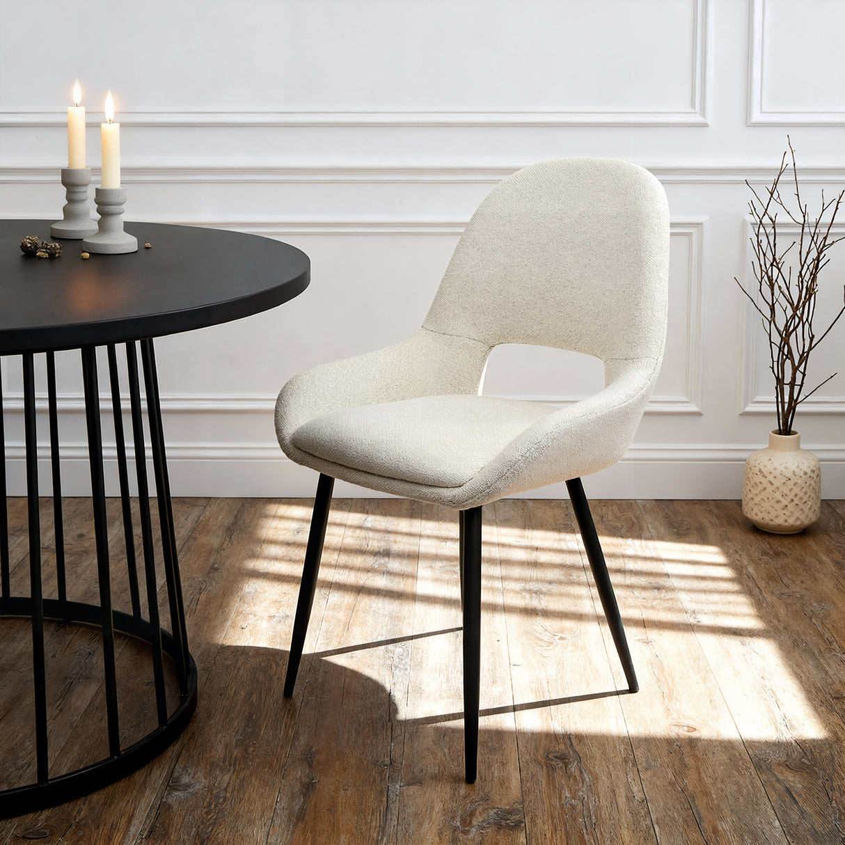Pebble – Upholstered Dining Chairs in Premium Textured Linen (Set of 2)