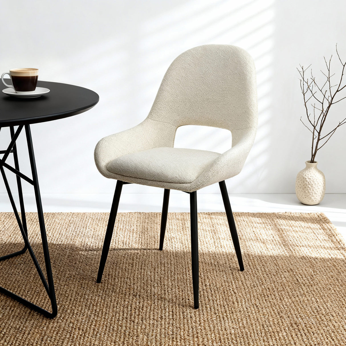 Pebble – Upholstered Dining Chairs in Premium Textured Linen (Set of 2)