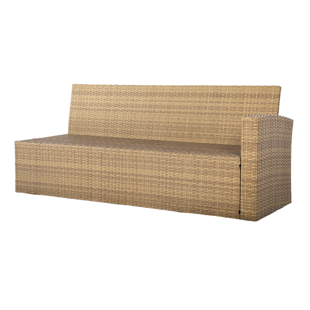 Pelias Rattan Garden Corner 8 Seater Outdoor Sofa Dining Set with Rising Table - Natural/Brown