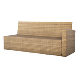 Pelias Rattan Garden Corner 8 Seater Outdoor Sofa Dining Set - Natural/Brown