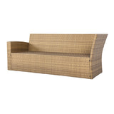 Pelias Rattan Garden Corner 8 Seater Outdoor Sofa Dining Set - Natural/Brown