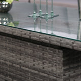 Pelias - Rattan Corner Sofa Set with Rising Table - 8 Seats