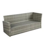 Pelias - Rattan Corner Sofa Set with Rising Table - 8 Seats