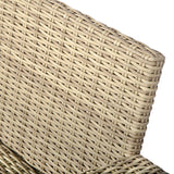 Pelias Rattan Garden Corner 8 Seater Outdoor Sofa Dining Set - Natural/Brown